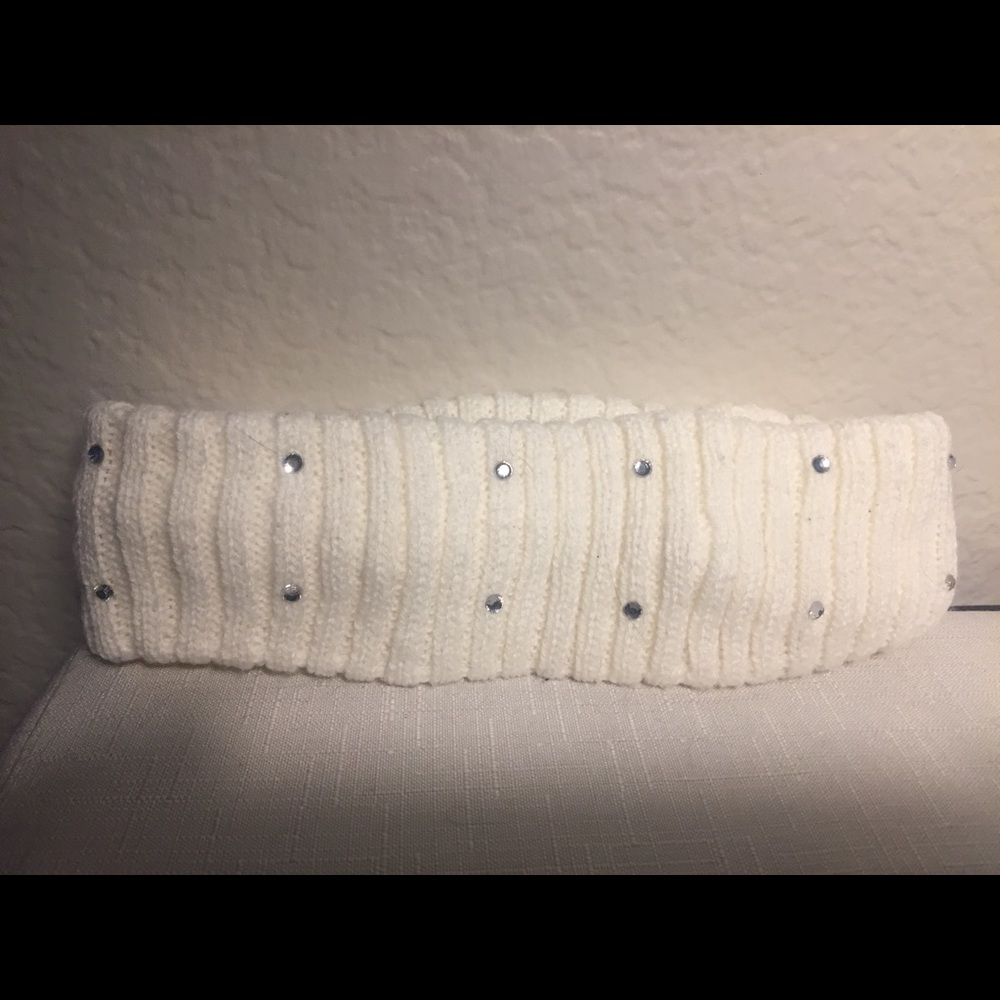 Cream headband with sparkles